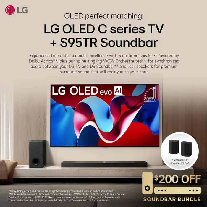 LG C4 OLED TV official product visual